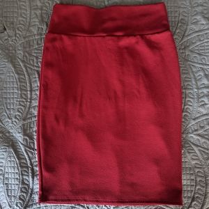 LuLaRoe Red Cassie Skirt Sz. M